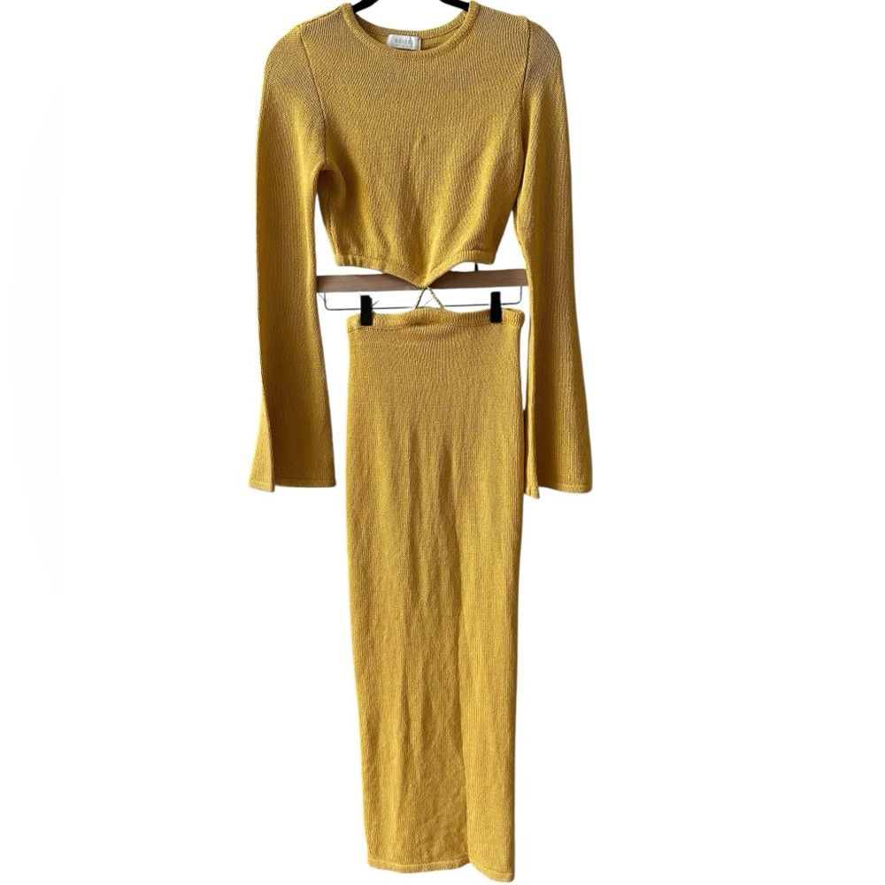 Meshki Anna Flair Sleeve Knit Dress